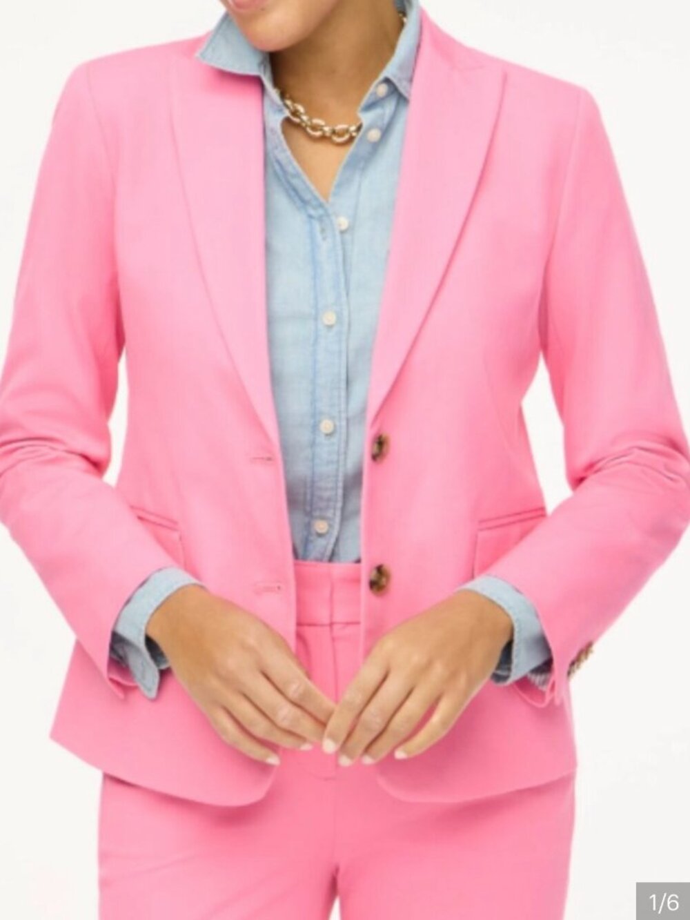 J.Crew Women's Two Button Pink Blazer